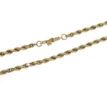 Popular Yellow Gold Rope Chain Necklace
