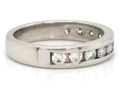 Classic Platinum Channel Set Diamond Ring