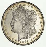 1891-CC Morgan Silver Dollar - Circulated