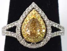 Lavish Multi-Color Custom Diamond Ring in 14KT 2-Tone Gold