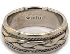 Classic 14k White Gold Novell Twisted Rope Wedding Band