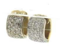 Incredible 18kt Pave Diamond Hoop Earrings