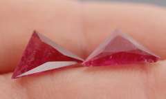 Modern cut! 3.98ct true Rubellite Tourmaline set