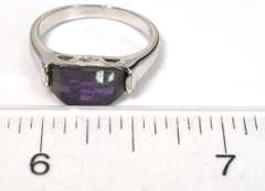 Sterling Silver Purple Stone Ring