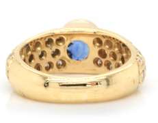 Divine 18kt YG Sapphire and Diamond Ring