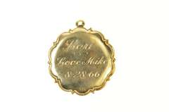 14K Yellow Gold 1960's Anniversary Retro Floral Bouquet Charm/Pendant