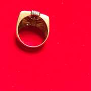 MENS 14K GOLD DIAMOND RING