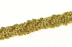 18K Yellow Gold Bvlgari Woven Braid Fancy Designer Chain Bracelet