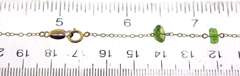 Elegant 14kt YG Faceted Peridot Bead Station Necklace