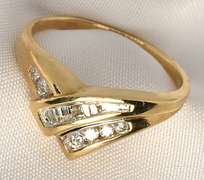Dainty Diamond "V" Ring