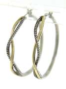 Nice Diamond Twisted Hoop Earrings