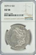 Frosty near BU 1879-O Morgan Silver Dollar. NGC AU58