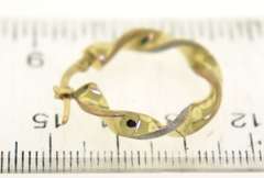 Simple 14kt Yellow Gold Twisted Trio Hoop Earrings