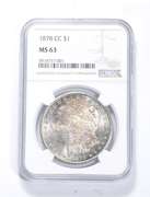MS63 1878-CC Morgan Silver Dollar - Graded NGC