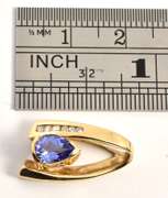 Modern Tanzanite & Diamond Pendant