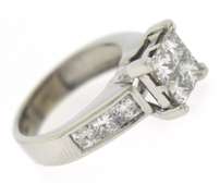 Sparkling Princess Cut Diamond Wedding Set