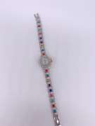 Ladies Geneva & Gemstone Watch, 18kt Gold Plated