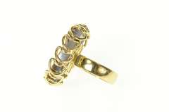 14K Yellow Gold Oval Gold Druzy Ornate Cocktail Statement Ring