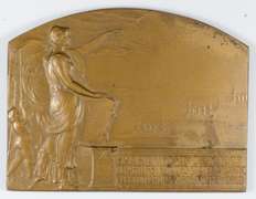 1907-Dated Theodore Roosevelt - Hampton Roads Bronze Plaque