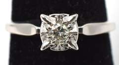 Precious Diamond Solitaire Ring in 14KT White Gold