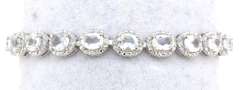 Terrific Aquamarine & Diamond Bracelet in Sterling Silver