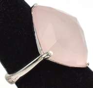Charming Pink Quartz Ring in Sterling Silver