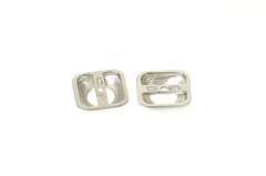 14K White Gold Squared Filigree 5.6mm Stud Enhancer Earring Jackets