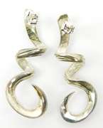 Sterling Silver Marcasite Swirl Earrings