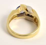 Modern Pear Shaped Tanzanite Ring