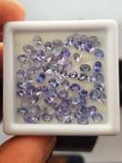 Bright 11.83ct set of 4x3mm unheated Tanzanite