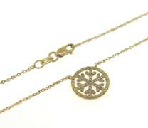 Charming Diamond Snow Flake Pendant on Chain