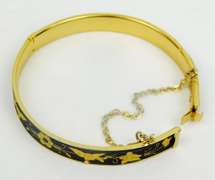Vintage Damascene Bangle Bracelet