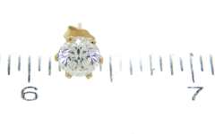Elegant Yellow Gold Cubic Zirconia Stud Earrings