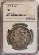 Certified Morgan Silver Dollar 1880-S