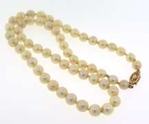 Fresh Water Pearl Necklace w Gold Clasp
