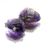 Collectors rich untreated 15.50ct uncut Amethyst pair