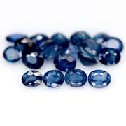 Stunning ink blue 10.82ct oval Sapphire set