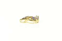 10K Yellow Gold Trillion Mystic Topaz Diamond Accent Pendant