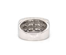 Modern 14kt WG 3-Row Channel Set Band