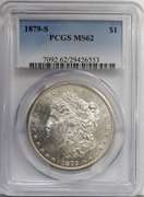 Certified Morgan Silver Dollar 1879-S
