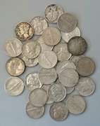 30 Slider /Unc Mercury Dimes.