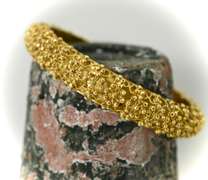 Highly Decorative 18K Bangle Bracelet