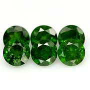 Steller 3.28ct 6 piece set of top color Chrome Diopside