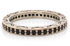 Chic Silver Pandora Black CZ Eternity Ring