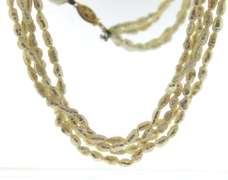 4 Strand Fresh water Pearl Necklace w Filigree Clasp