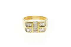 18K Yellow Gold 1.80 Ctw Baguette Squared Men's Statement Ring