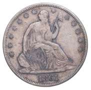 1861 Seated Liberty Half Dollar