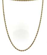 Popular Yellow Gold Rope Chain Necklace