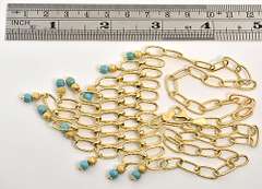 Feminine 18k Necklace with Turquoise