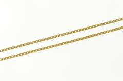 14K Yellow Gold 1.0mm Box Chain Square Classic Link Necklace